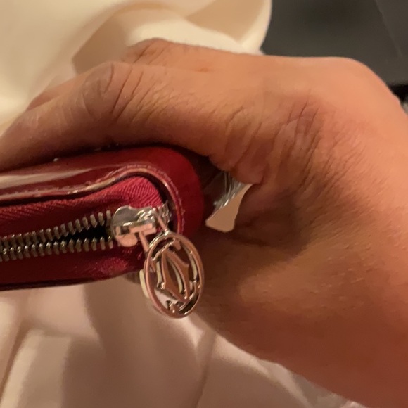 EC - Beautiful Cartier Happy Birthday print red long zip around wallet - Picture 12 of 12